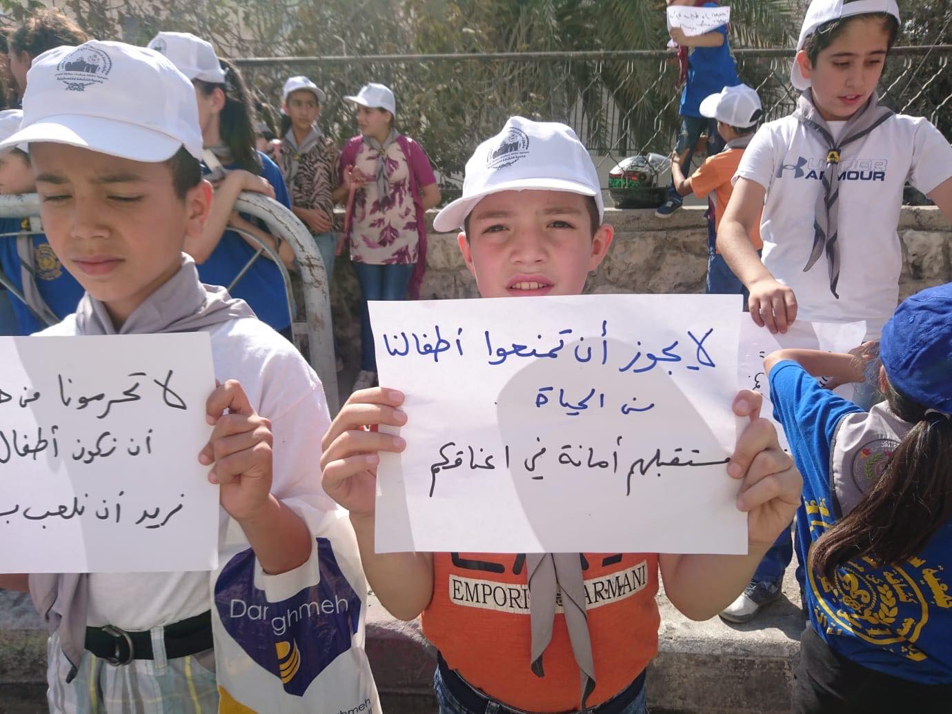 Photo of اعتصام لأطفال كشافة شعلة القدس في بلدة كفر عقب