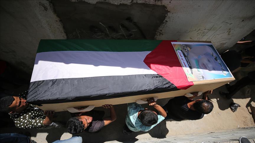 Photo of غزة.. تابوت واحد لـ”إيناس” وجنينها وطفلتها “بيان”