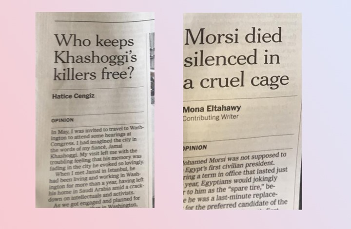 Photo of ما هي رسالة “نيويورك تايمز” إلى العالم عن مرسي وخاشقجي؟