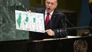 Photo of رفع خارطة فلسطين.. أردوغان: إسرائيل لم تشبع بعد وتواصل سلب الأراضي