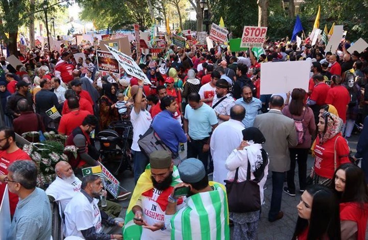 Photo of الآلاف في نيويورك يتظاهرون ضد ممارسات الهند في جامو وكشمير