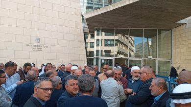 Photo of حيفا: مشاركة جماهيرية حاشدة إسنادا للشيخ رائد صلاح في جلسة النطق بالحكم (شاهد)