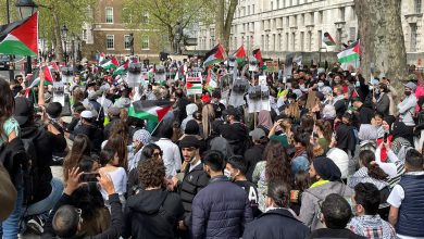 Photo of لندن: تظاهرة تضامنية مع حي الشيخ جراح والقدس