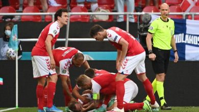 Photo of كأس الامم: إغماء إريكسن في مباراة الدنمارك وفنلندا وعمليات انعاش له في المعلب