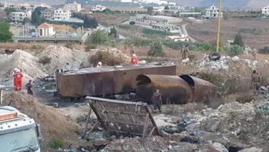 Photo of قتلى وجرحى بانفجار صهريج وقود بشمالي لبنان