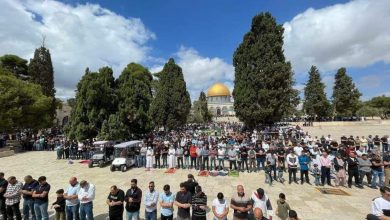 Photo of 50 ألف مصلٍّ يؤدون صلاة الجمعة في “الأقصى”