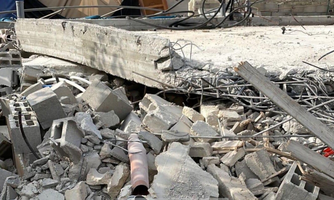 هدم منزل بقلنسوة (تصوير عرب 48)