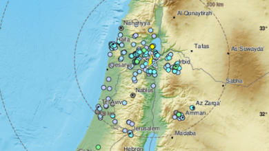 Photo of هزة أرضية بقوة 3.7 في منطقة بيسان