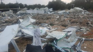 Photo of هدم محل تجاري في أبو سنان