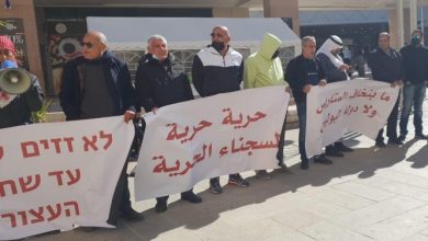 Photo of خلال مداولات المحكمة… وقفة إسناد لمعتقلي النقب