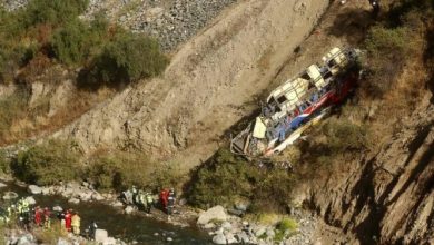 Photo of 20 قتيلًا على الأقل إثر سقوط حافلة في بيرو