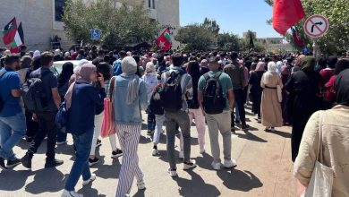 Photo of مسيرة حاشدة في جامعة بيرزيت نصرةً لمخيم جنين