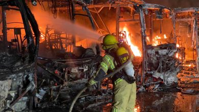 Photo of اندلاع حريق في 8 حافلات بكريات شمونة