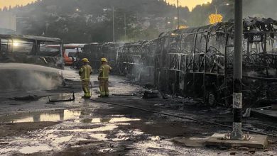 Photo of اندلاع حريق في 18 حافلة بالمحطة المركزية في صفد