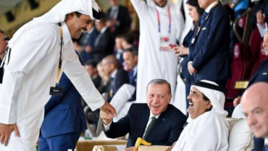 Photo of لحظات “ودية” تجمع أردوغان بأمير قطر ووالده بنهائي المونديال