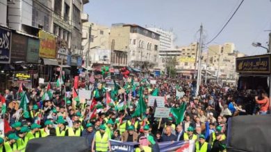 Photo of الأردن: مسيرة شعبية داعمة لفلسطين وسط عمان