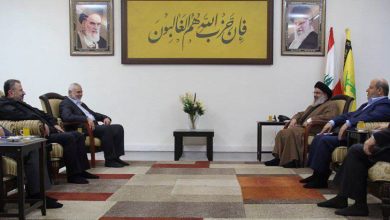 Photo of هنية والعاروري يلتقيان بأمين عام حزب الله حسن نصر الله