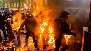 Photo of مئات الإصابات والاعتقالات في باريس خلال احتجاجات عيد العمال