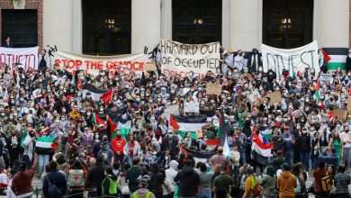 Photo of طلاب مؤيدون لفلسطين يتهمون جامعة هارفارد بعدم حمايتهم