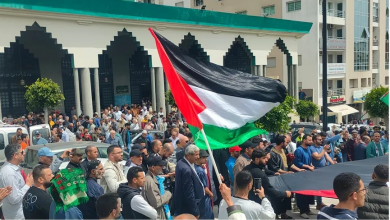 Photo of وقفة احتجاجية في الدار البيضاء بالمغرب تنديدا بالدعم الأمريكي للمؤسسة الإسرائيلية (شاهد)