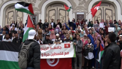 Photo of طلاب الجامعات التونسية ينتفضون نصرة لفلسطين
