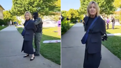 Photo of شاهد.. لحظة اعتقال الشرطة رئيسة قسم الفلسفة بجامعة إيموري الأميركية