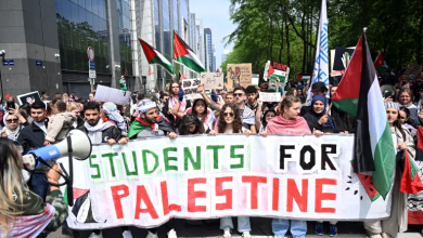 Photo of آلاف المتظاهرين في بروكسل يطالبون بفرض عقوبات على إسرائيل