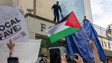 Photo of مانهاتن.. طلاب في جامعة فوردهام ينصبون خياما احتجاجا على حرب غزة- (صور وفيديوهات)