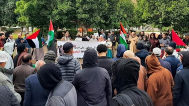 Photo of عشرات المغاربة يتظاهرون في الرباط دعما لفلسطين