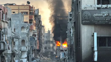 Photo of حرائق برفح جراء قصف إسرائيلي مكثف على منازل المدنيين