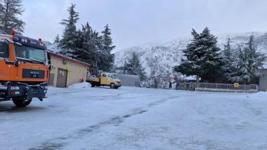 Photo of تساقط الثلوج على جبل الشيخ ودرجات الحرارة تنخفض دون الصفر