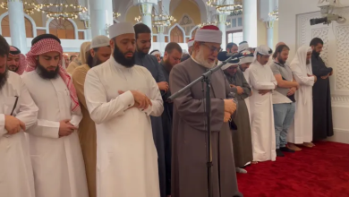 Photo of حشود غفيرة تودع الشيخ أبو إسحاق الحويني في قطر