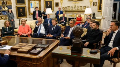 Photo of “طلاب أمام الناظر”.. سخرية من مشهد زعماء أوروبا في مكتب ترامب (شاهد)