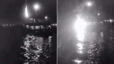 Photo of لحظة اشتعال النيران بأسطول الصمود قبالة سواحل تونس (شاهد)