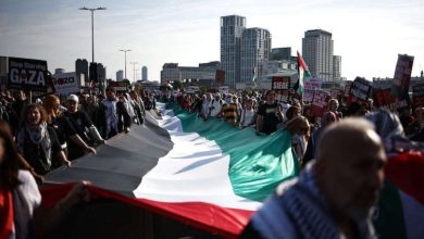 Photo of مسيرة حاشدة في لندن تضامناً مع فلسطين بعد التوصل إلى اتفاق وقف إطلاق النار في غزة