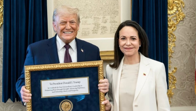 Photo of زعيمة المعارضة الفنزويلية تهدي ترامب جائزة “نوبل للسلام”