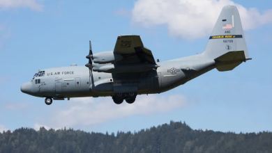 Photo of في أيرلندا.. متظاهر يعتلي جناح طائرة عسكرية أمريكية ويخربها (شاهد)