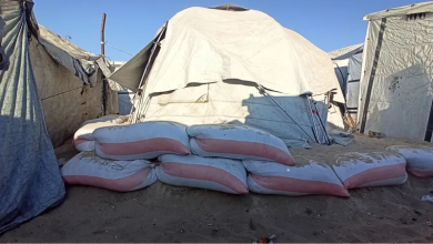 Photo of النازحون في غزة يواجهون الشتاء بـ”رقع القماش” وسواتر الرمل (شاهد)