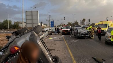 Photo of إصابة 6 أشخاص في حادث طرق عند مفرق جلجولية